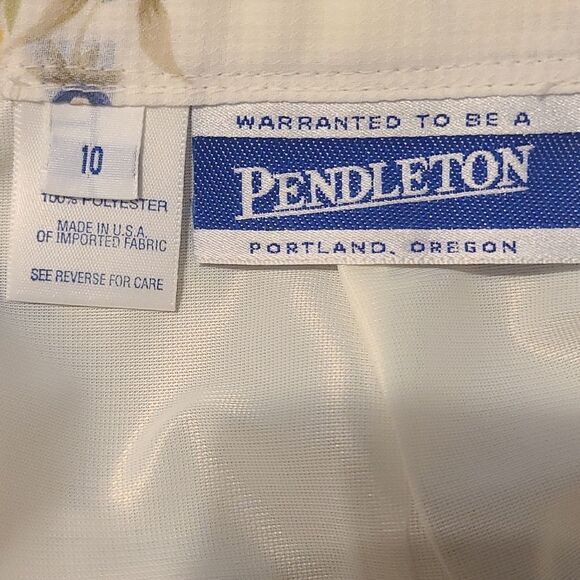 Size 10 Penleton Maxi Skirt Cream Colored With Floral Print - Picture 4 of 4
